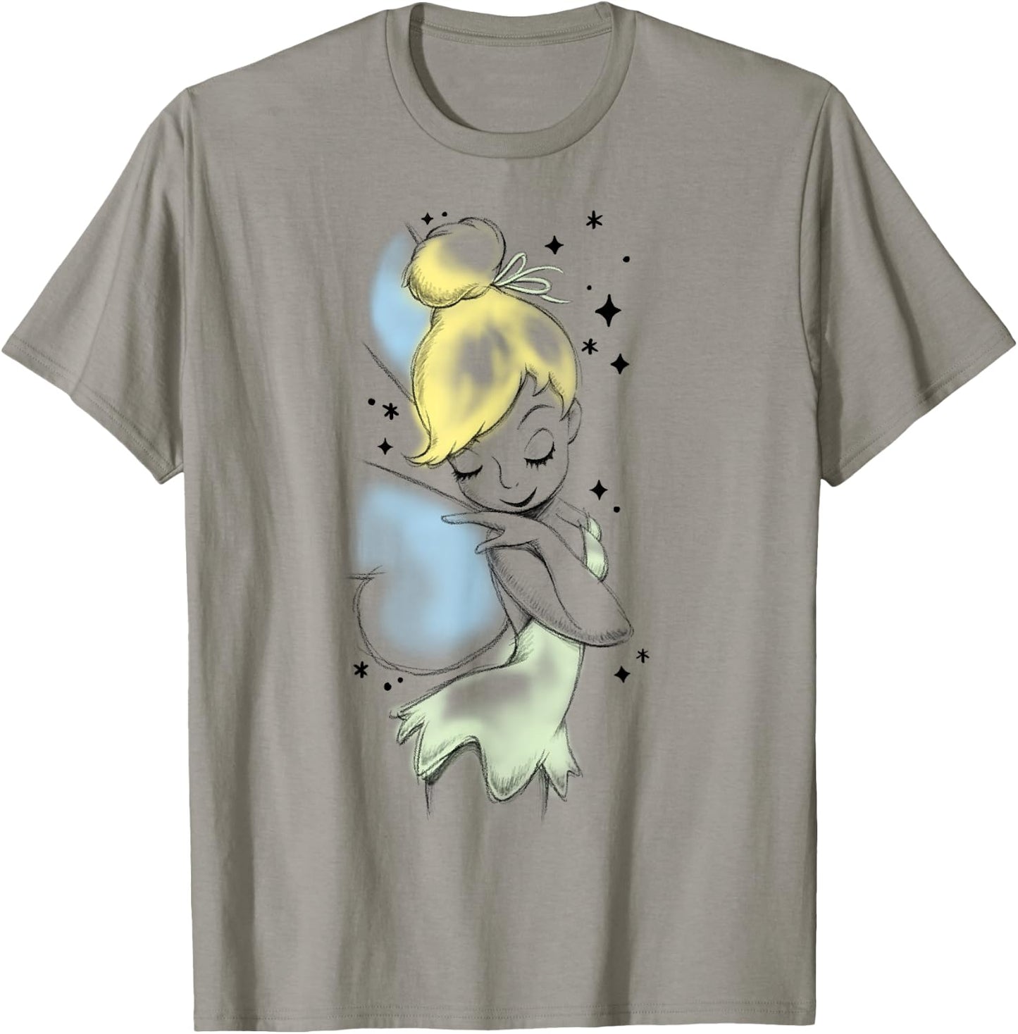 Disney Peter Pan Tinkerbell Airbrush Style Sketch T-Shirt - T-Shirt | Sand