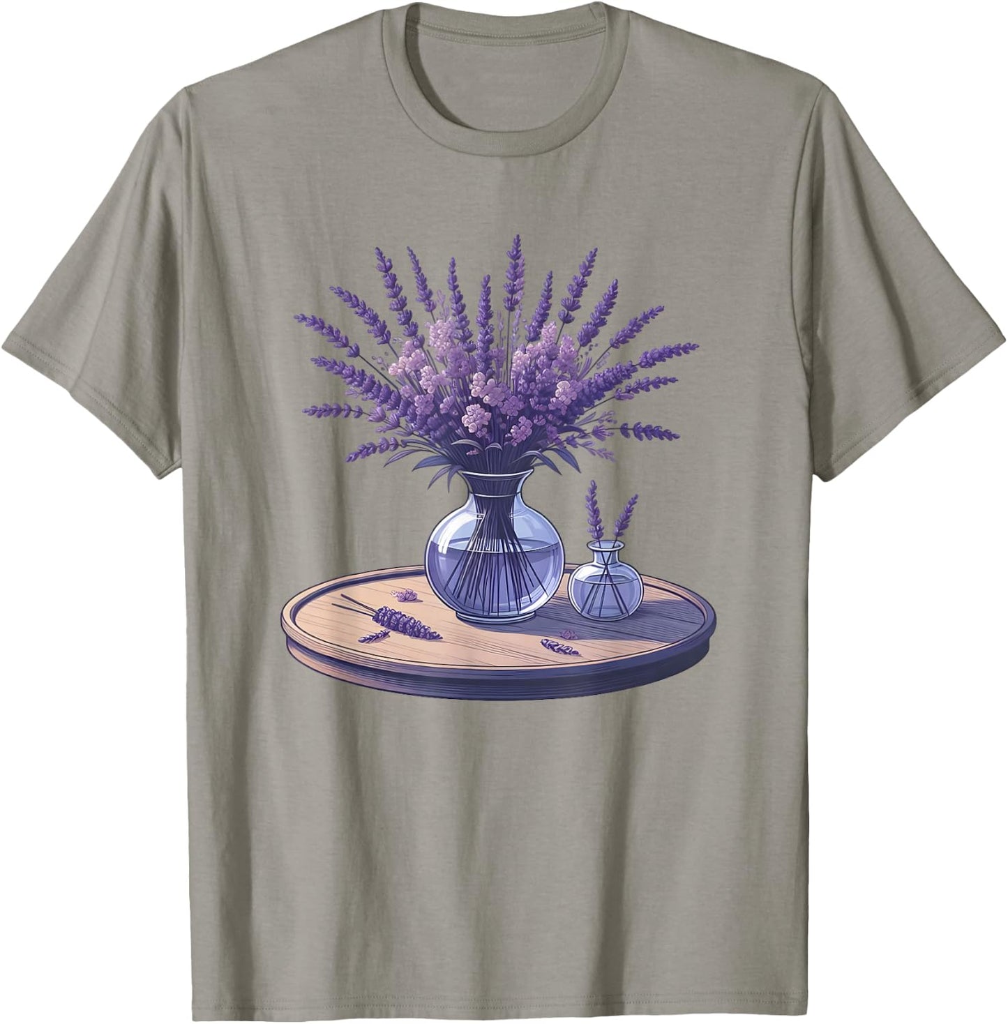 Lavender Flower , white, S T-Shirt - T-Shirt | Sand