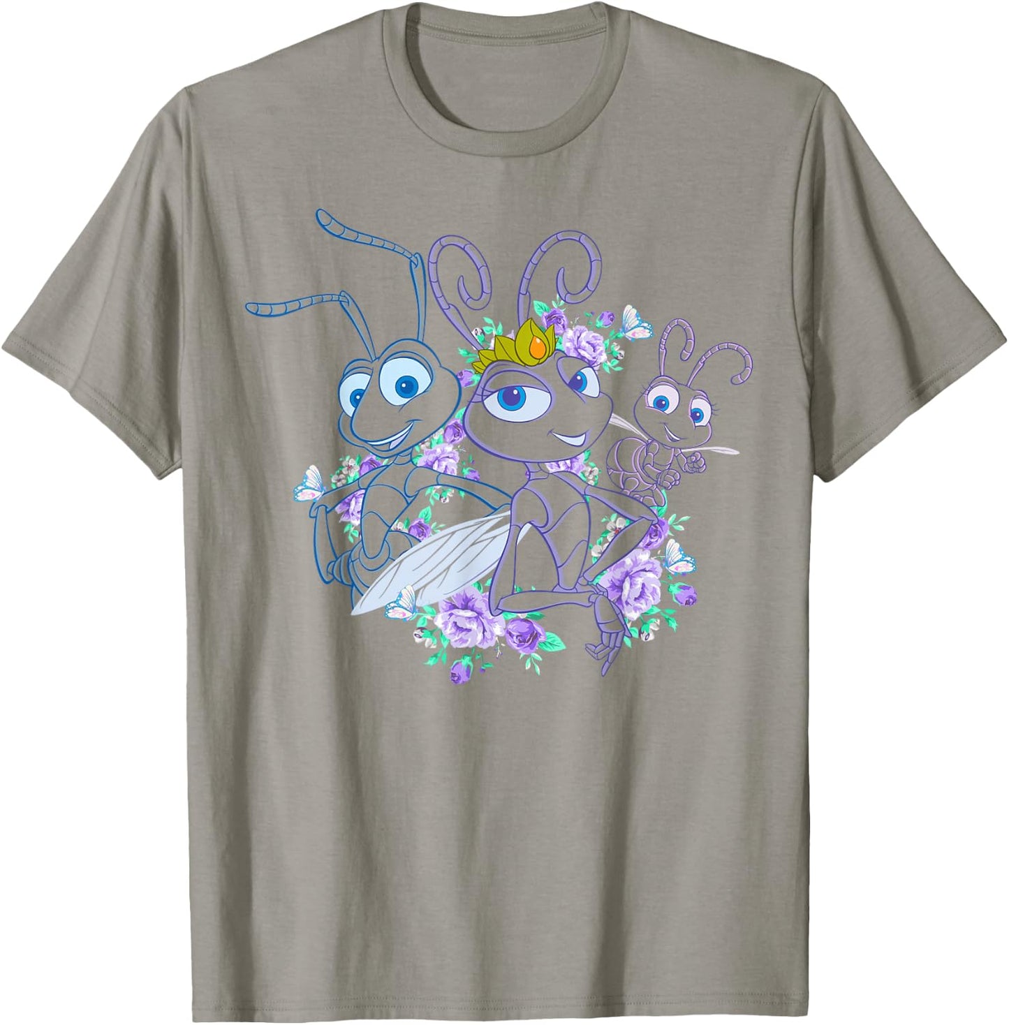 Disney Pixar A Bug's Life Queen Ant Trio Floral Graphic T-Shirt - T-Shirt | Sand