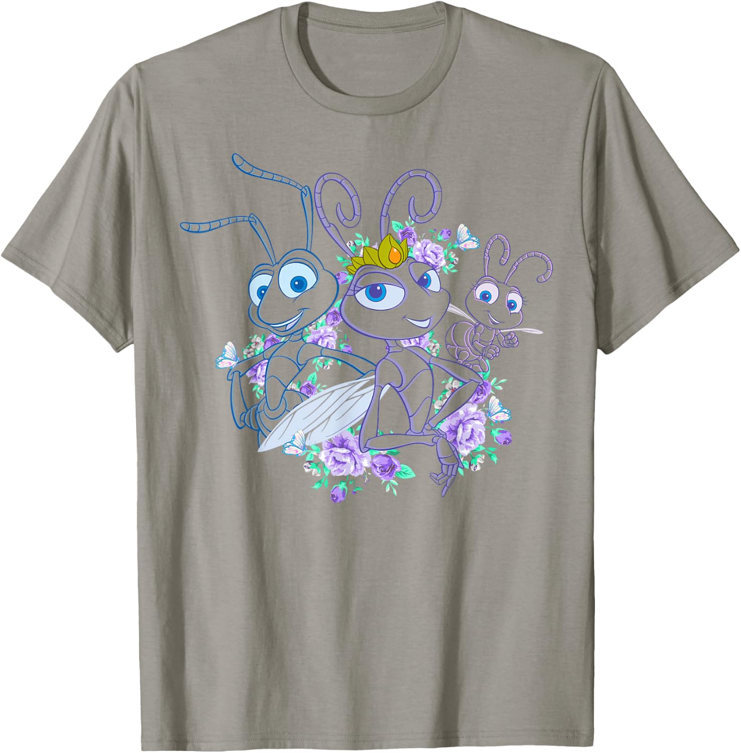 Disney Pixar A Bug's Life Queen Ant Trio Floral Graphic T-Shirt - T-Shirt | Sand