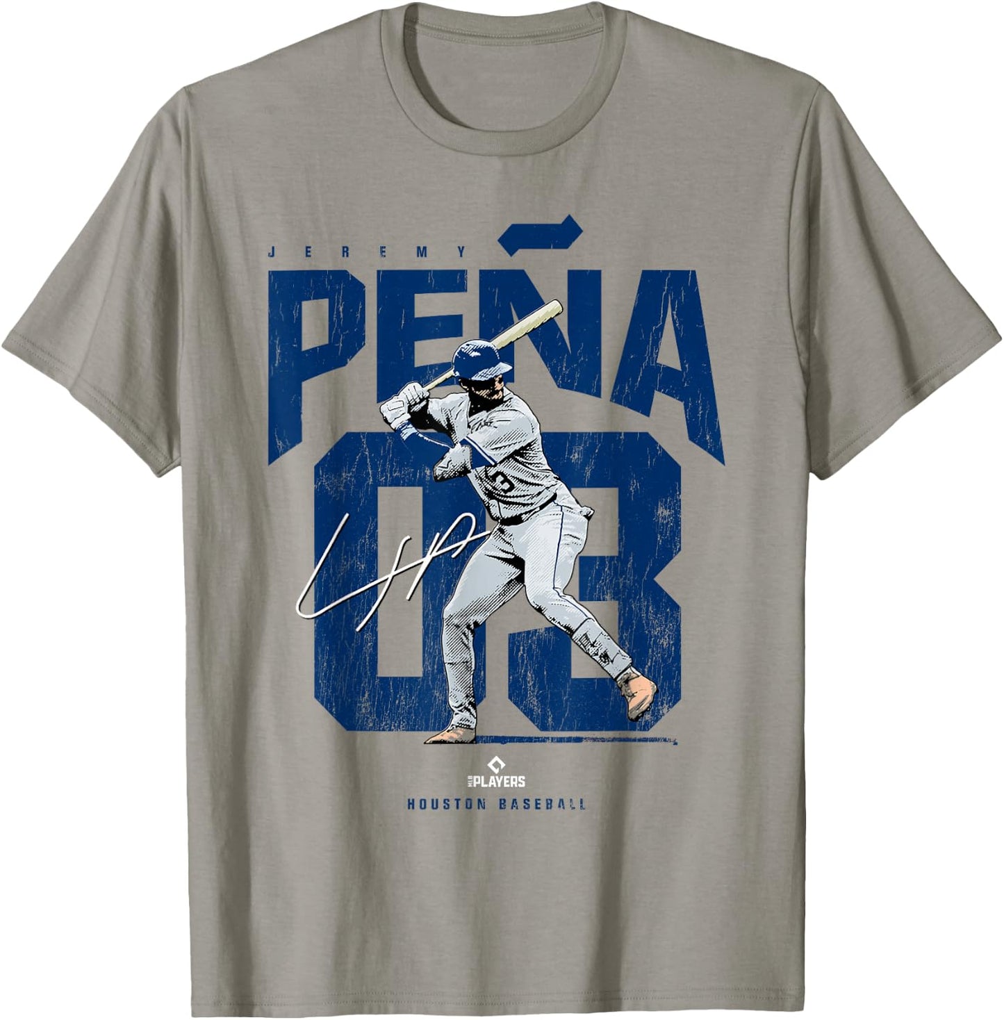Jeremy Peña | Houston Baseball Players | MLBJPE3901 T-Shirt - T-Shirt | Sand