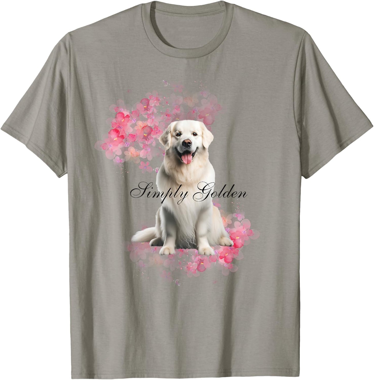 White English Cream Golden Retriever Kids Simply Golden T-Shirt - T-Shirt | Sand
