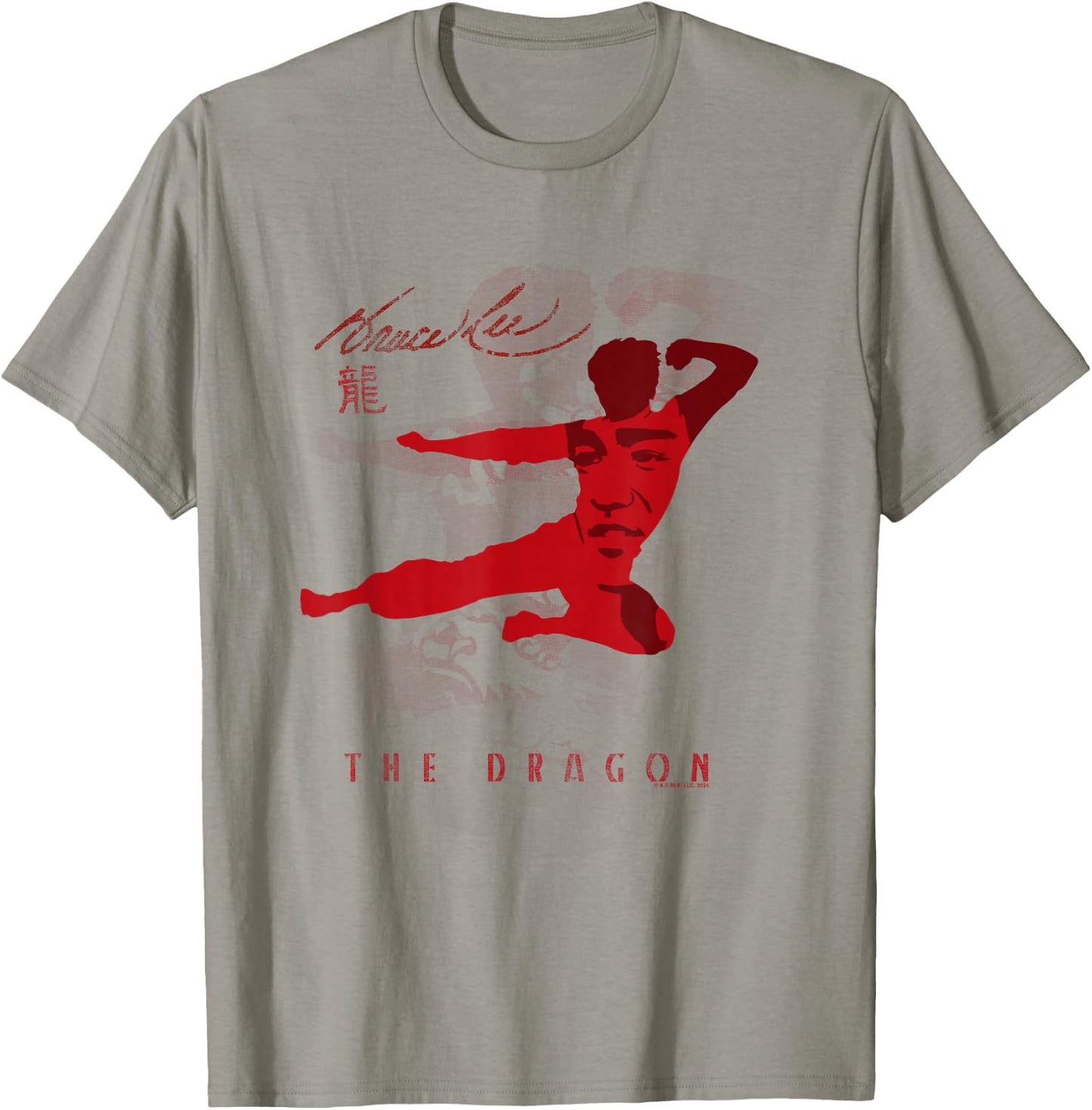 Bruce Lee The Dragon Flying Kick Silhouette Vintage T-Shirt - T-Shirt | Sand