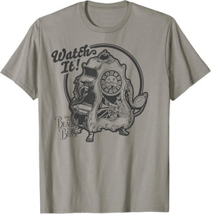 Disney Beauty & The Beast Cogsworth Watch It Graphic T-Shirt - T-Shirt | Sand