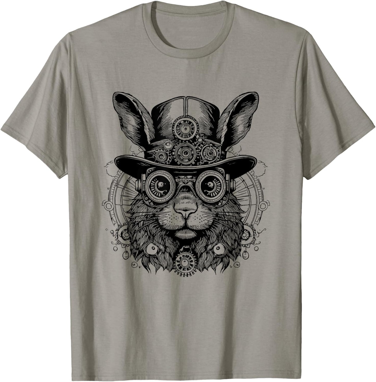 Fantasy Steampunk Rabbit Lover, Whimsical Bunny Animal T-Shirt - T-Shirt | Sand