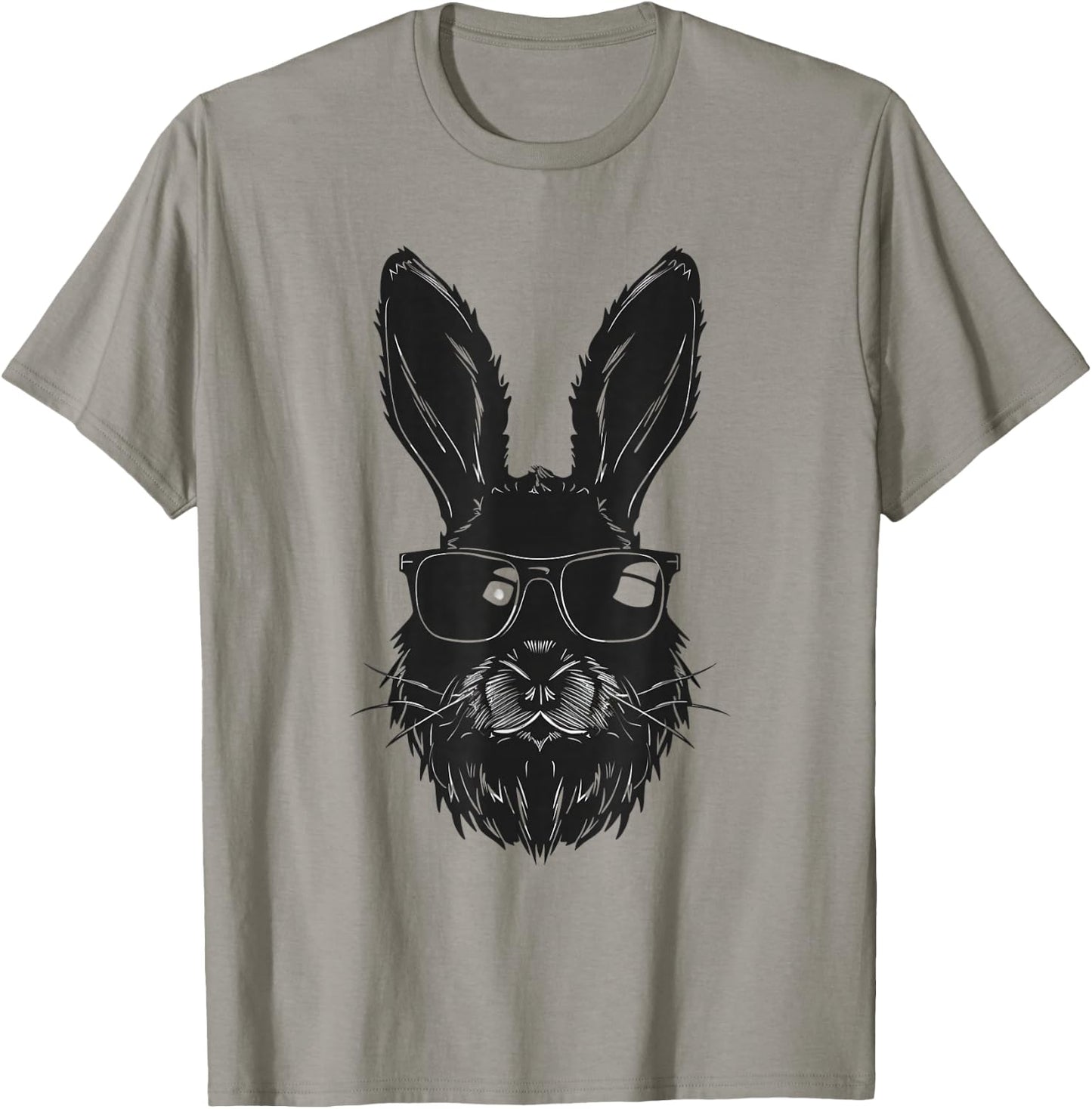 Beard Bunny Face With Sunglasses Easter Day 2024 Men Boy Kid T-Shirt - T-Shirt | Sand