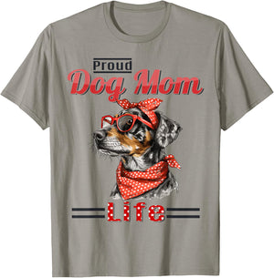 Catahoula Leopard Dog Proud Dog Mom life T-Shirt - T-Shirt | Sand