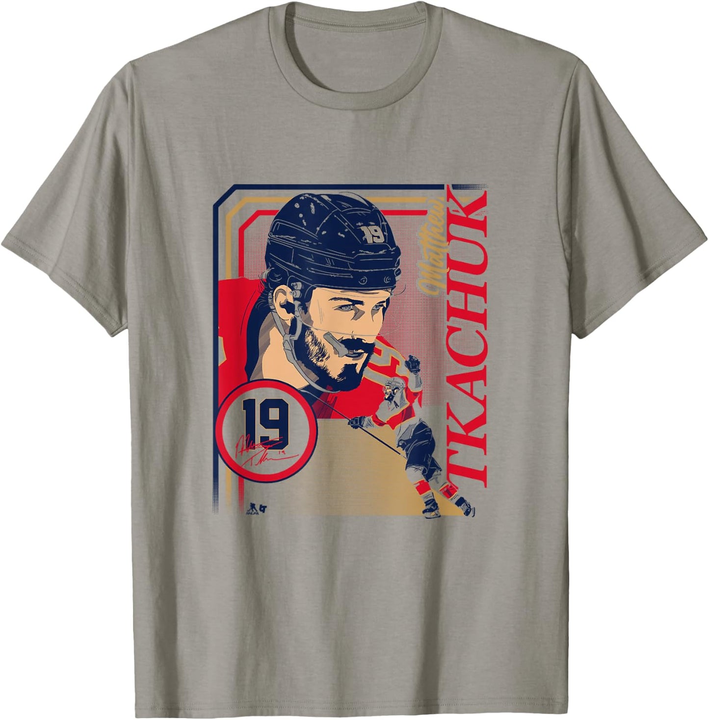 Matthew Tkachuk: Collage Frame - Florida Hockey T-Shirt - T-Shirt | Sand