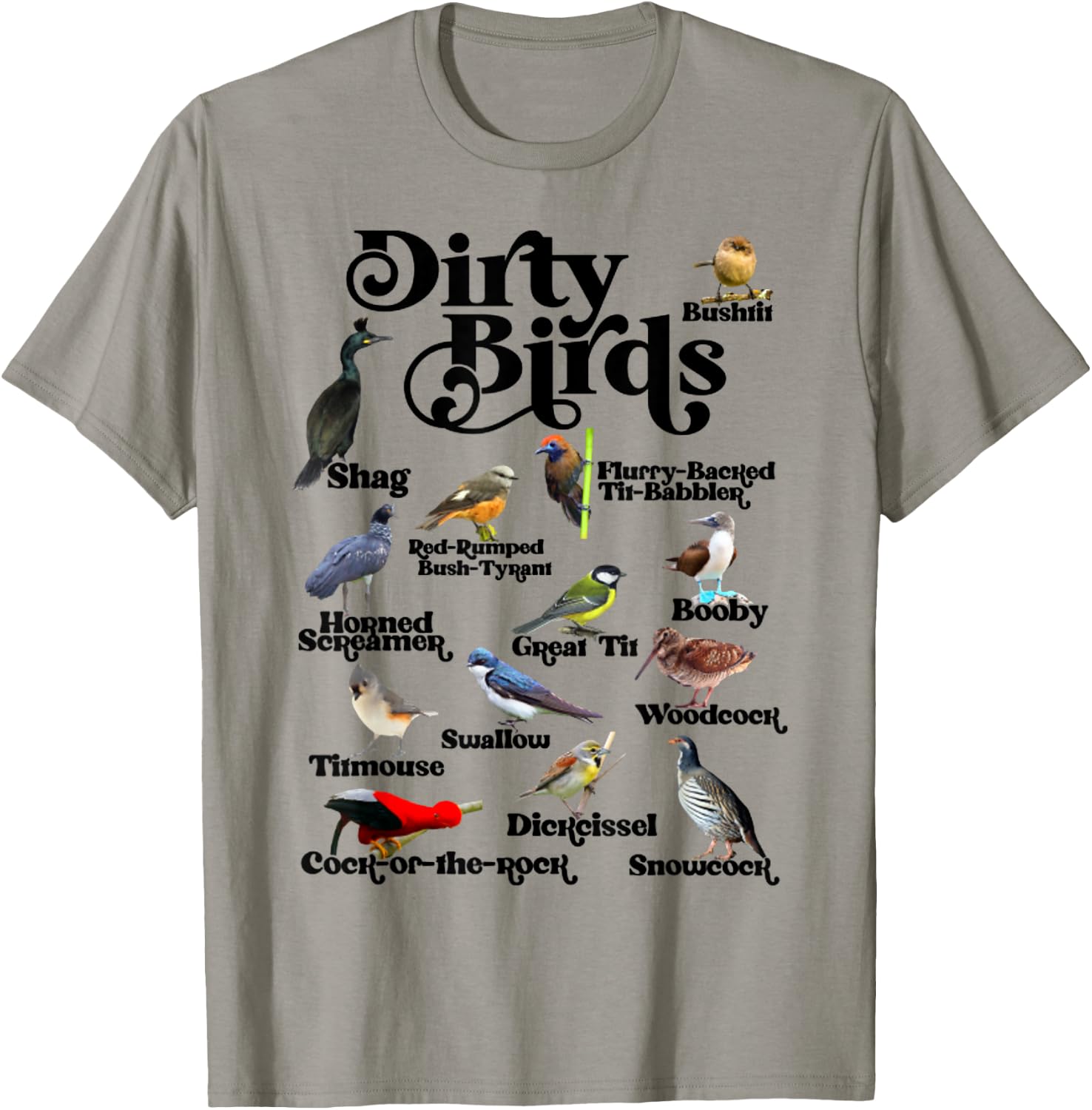 Funny Dirty Birds And Foul Language Birds For Bird Lover T-Shirt - T-Shirt | Sand