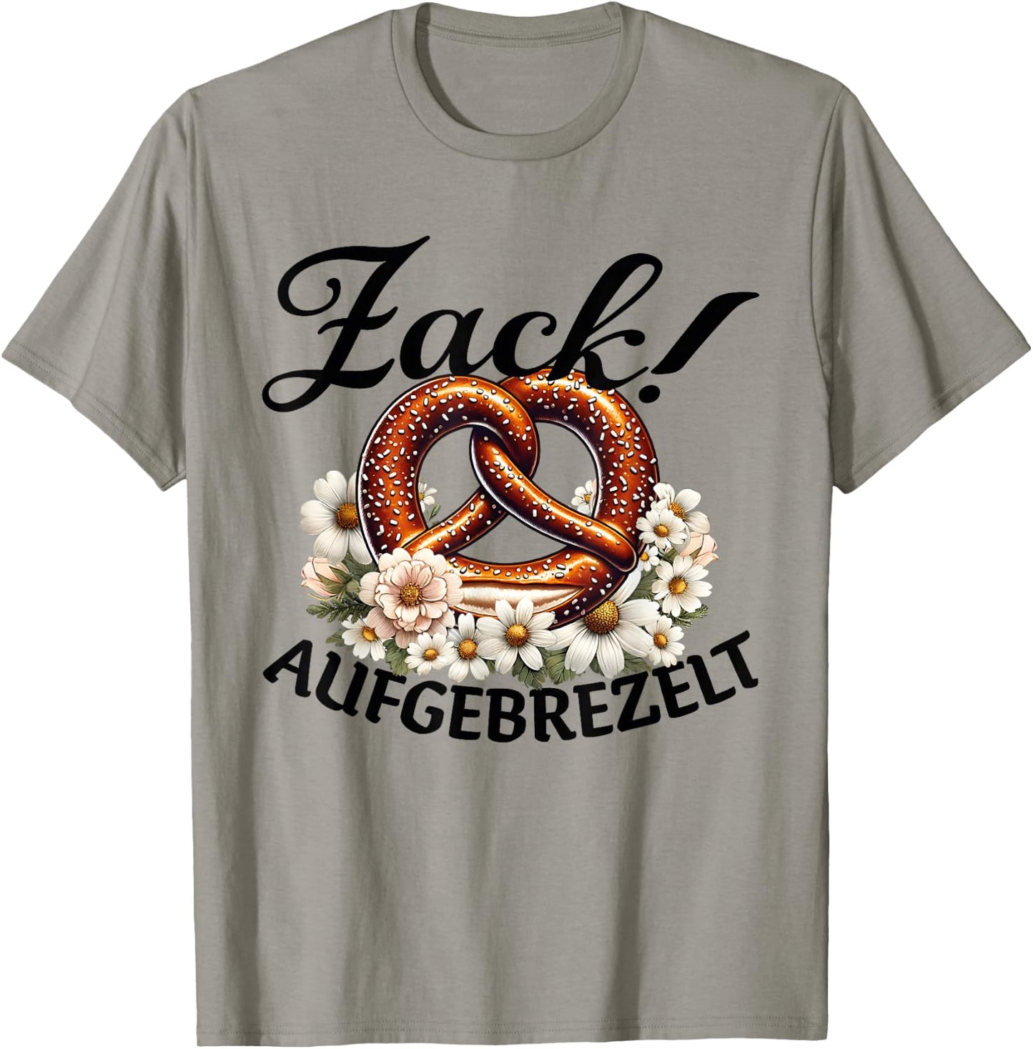 Zack Aufgebrezelt Bayern Volksfest Top Dirndl Replacement , White T-Shirt - T-Shirt | Sand