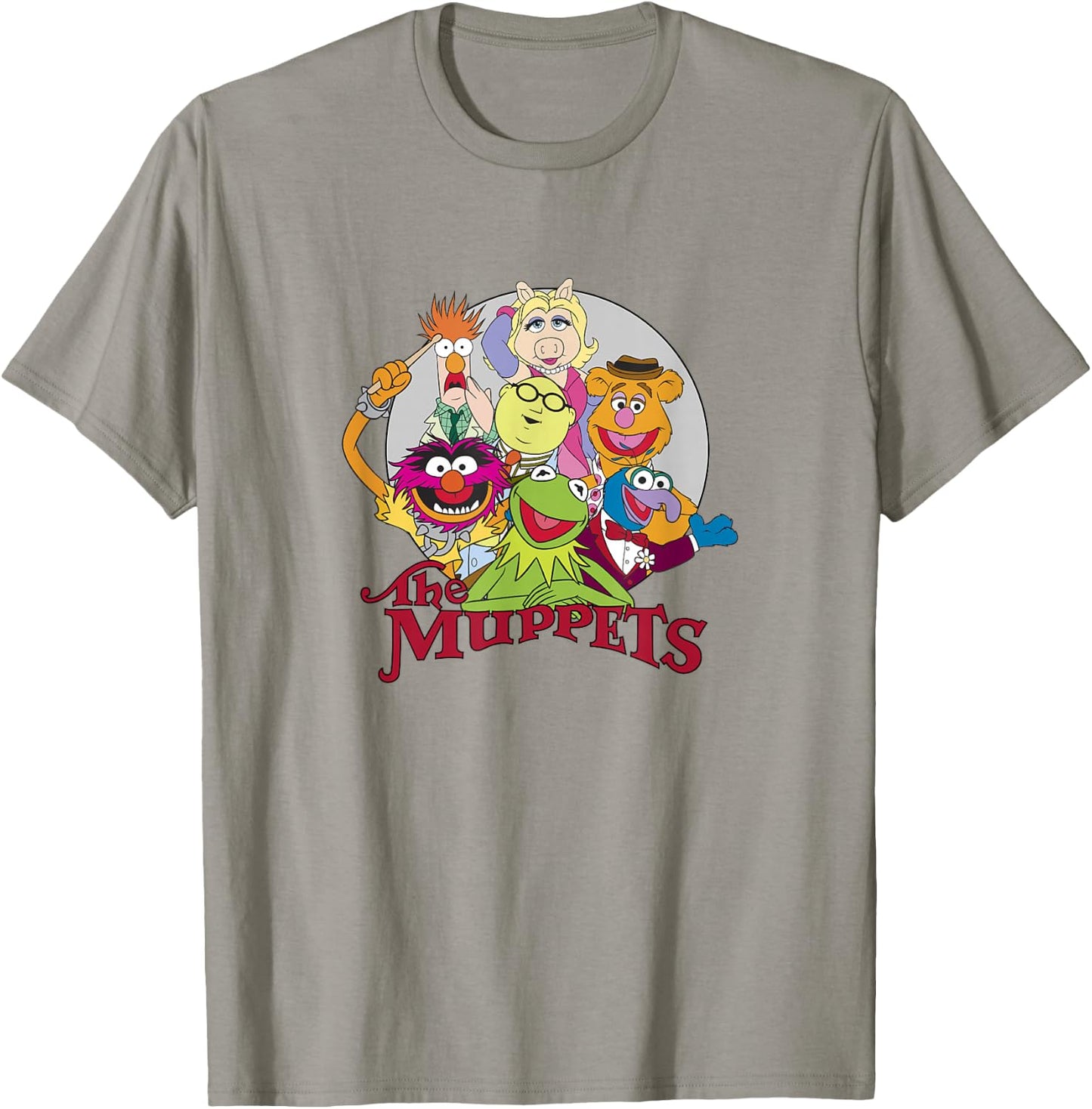 Disney The Muppets Classic Characters Circle Group Shot Logo T-Shirt - T-Shirt | Sand