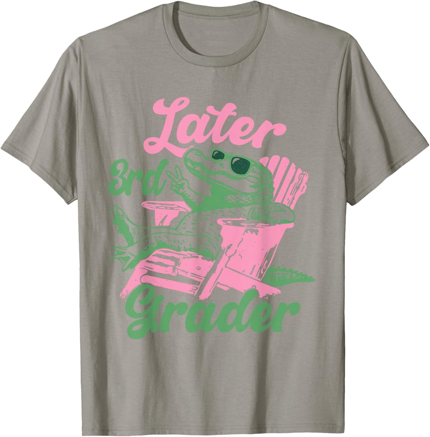 Later 3rd Grader Alligator Meme Happy Last Day of School T-Shirt - T-Shirt | Sand