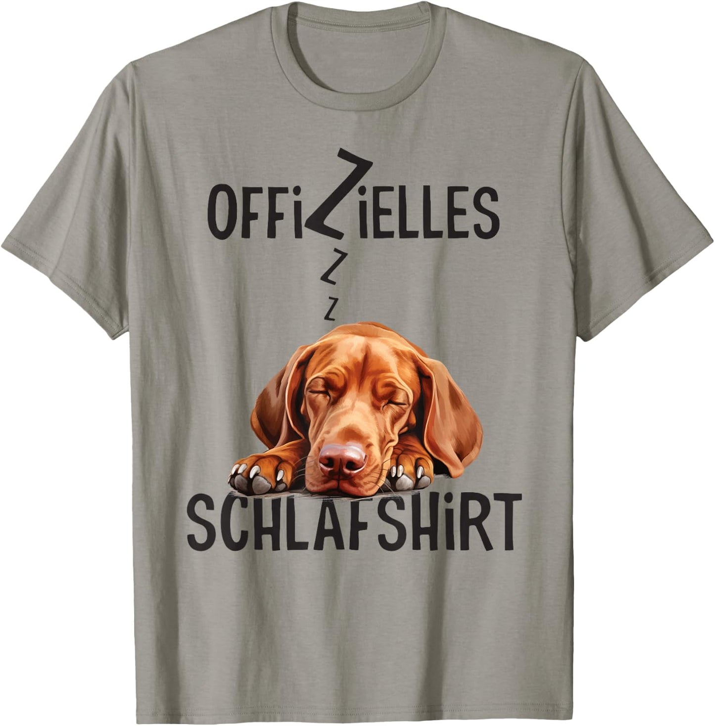 Vizsla Offizielles Schlafshirt Mit Hund Lustig T-Shirt - T-Shirt | Sand