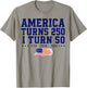America Turns 250 i Turn 50 1776-2026 T-Shirt - T-Shirt | Sand