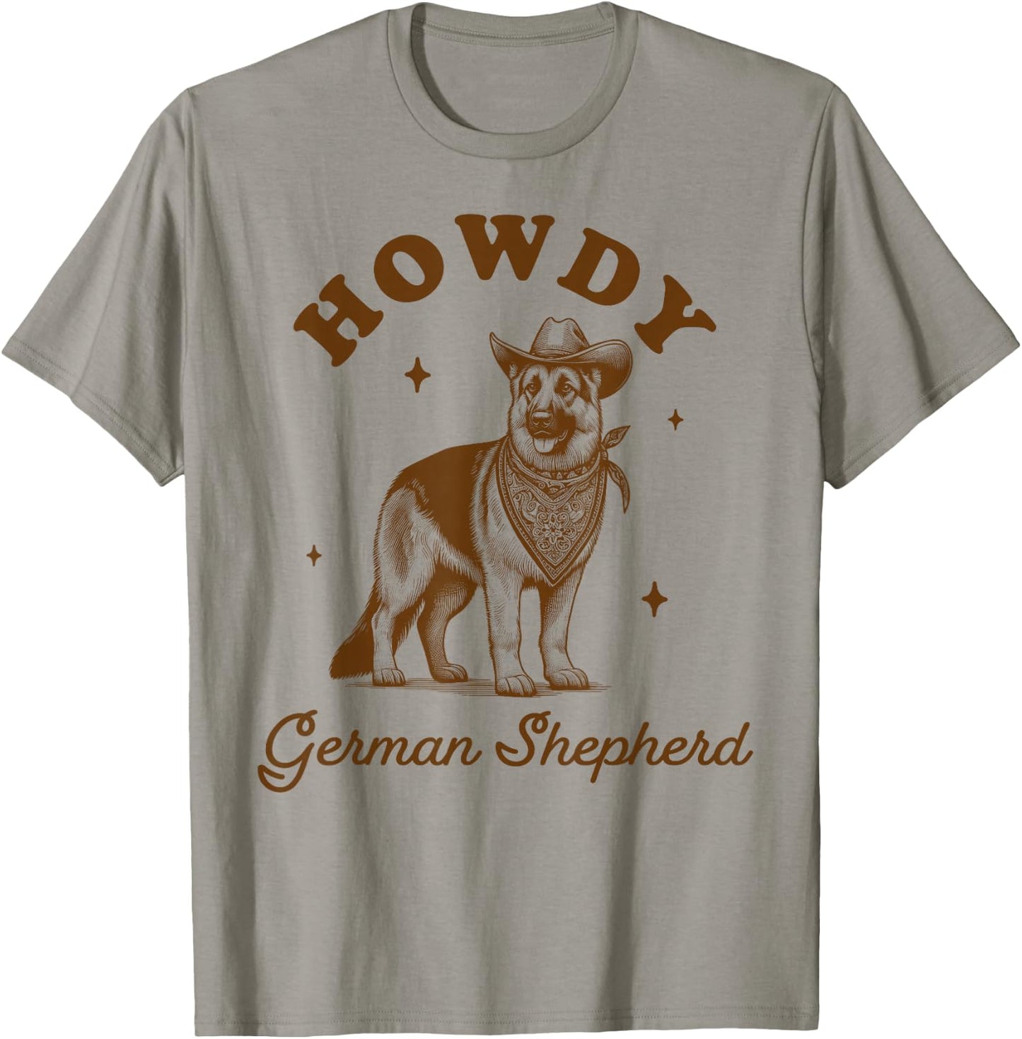 German Shepherd Mom Western Life Howdy German Shepherd T-Shirt - T-Shirt | Sand