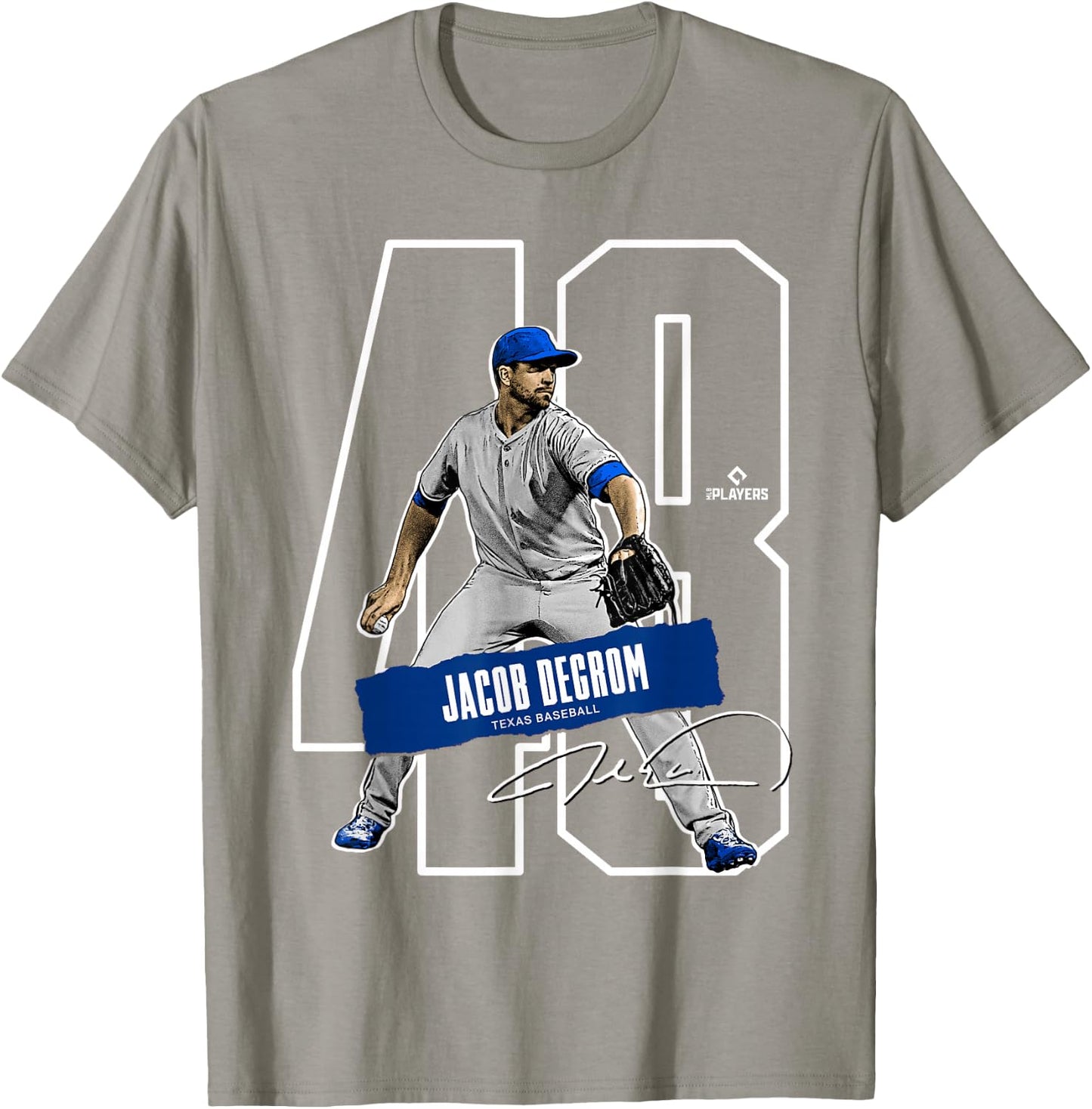 Jacob Degrom | Texas Baseball Players Merch | MLBJAC302N T-Shirt - T-Shirt | Sand