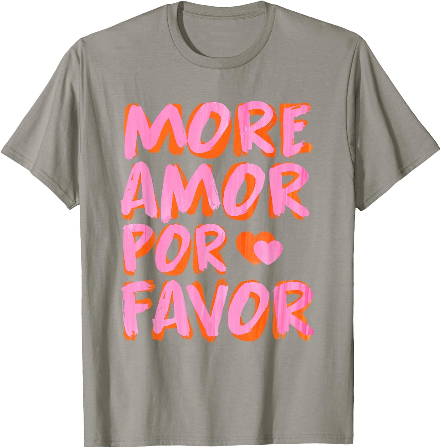 More Amor Por FAVOR X Mehr Liebe - Selbstliebe Selflove , White T-Shirt - T-Shirt | Sand