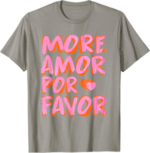 More Amor Por FAVOR X Mehr Liebe - Selbstliebe Selflove , White T-Shirt - T-Shirt | Sand
