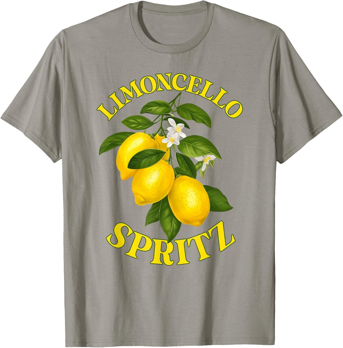 LIMONCELLO SPRITZ X Lemons Liqueur Lemon Liqueur Lemon Fun , White T-Shirt - T-Shirt | Sand