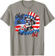 Chill the Fourth Out Skeleton Funny 4th of July Patriotic T-Shirt - T-Shirt | Sand