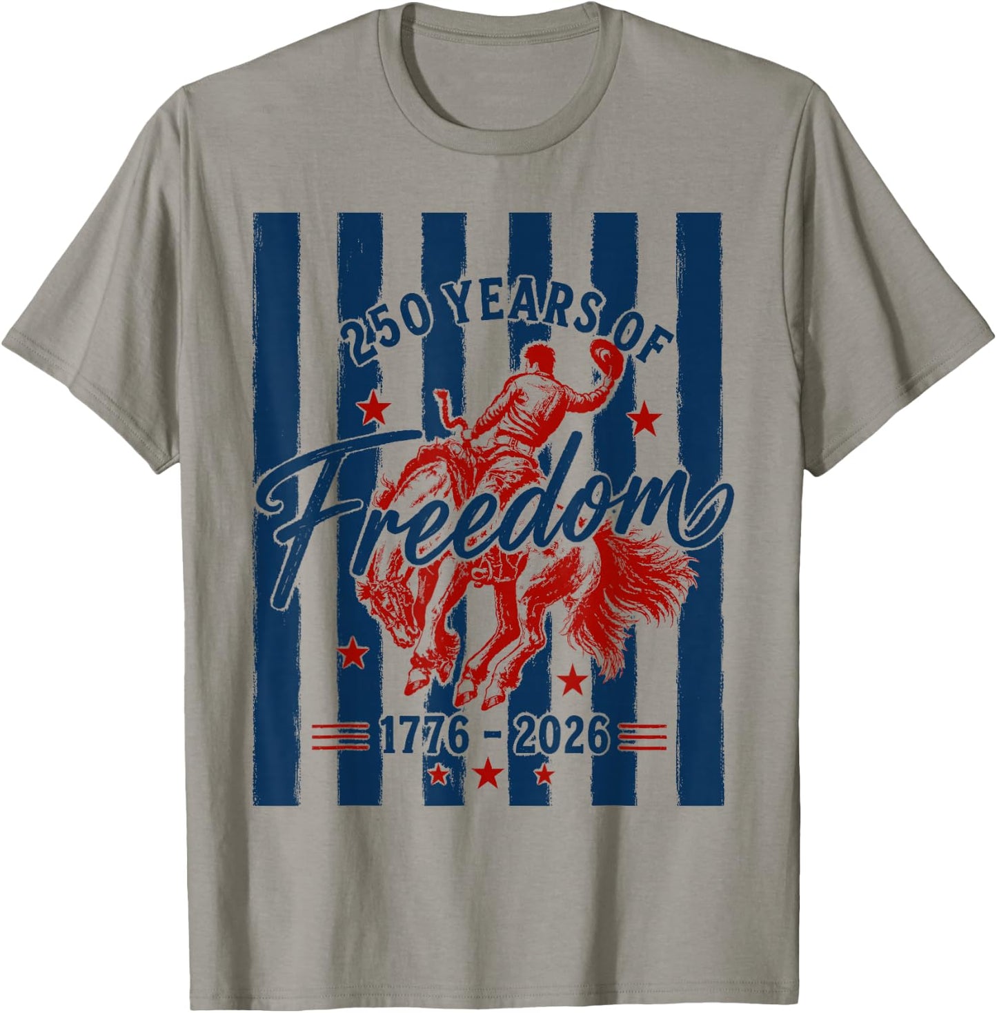 Western Cowboy USA 250th Anniversary 1776 2026 Patriotic T-Shirt - T-Shirt | Sand