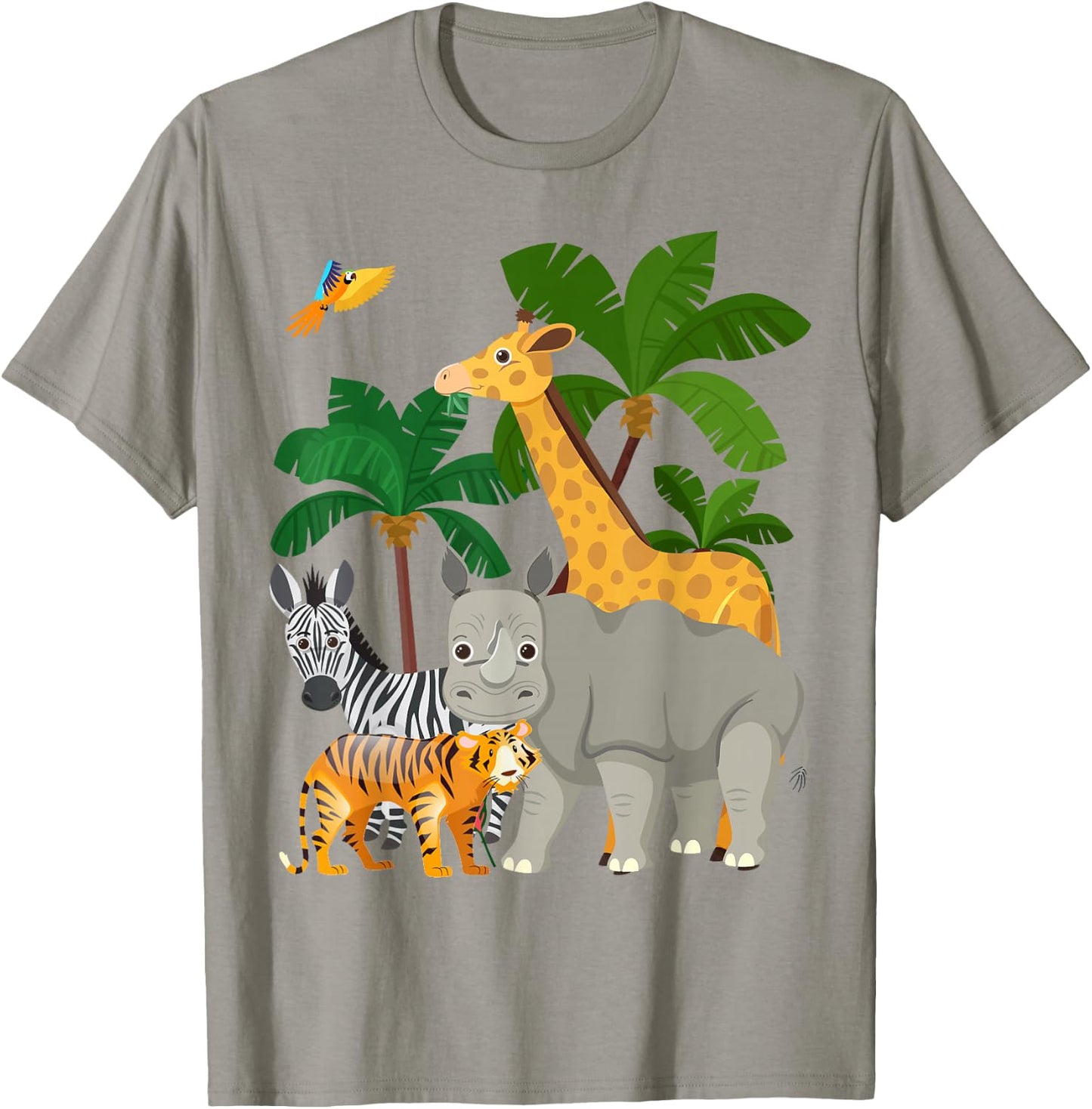Forest Animals and Jungle Animals Idea for Kids and Animals , white, S T-Shirt - T-Shirt | Sand