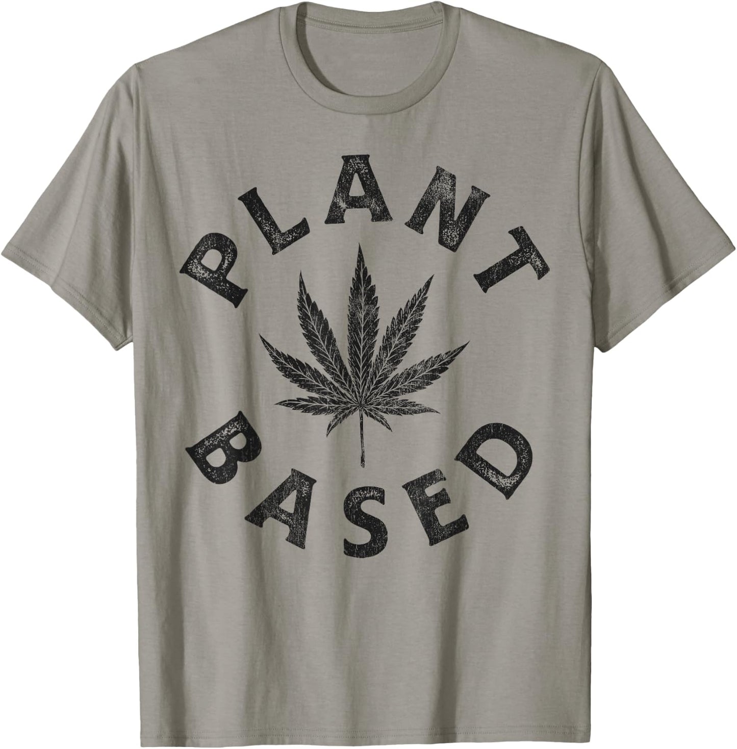 Plant Based Marijuana Leaf Weed Cannabis Pot Smoker Vintage T-Shirt - T-Shirt | Sand