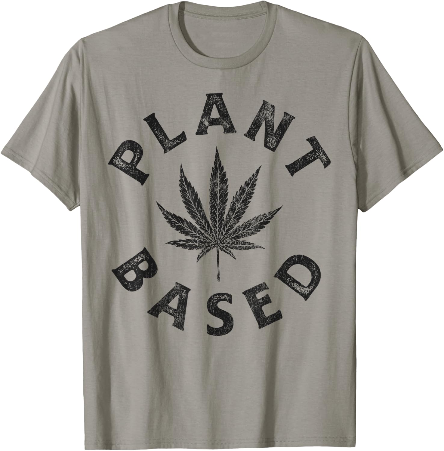 Plant Based Marijuana Leaf Weed Cannabis Pot Smoker Vintage T-Shirt - T-Shirt | Sand