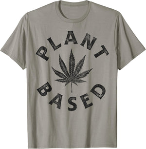 Plant Based Marijuana Leaf Weed Cannabis Pot Smoker Vintage T-Shirt - T-Shirt | Sand