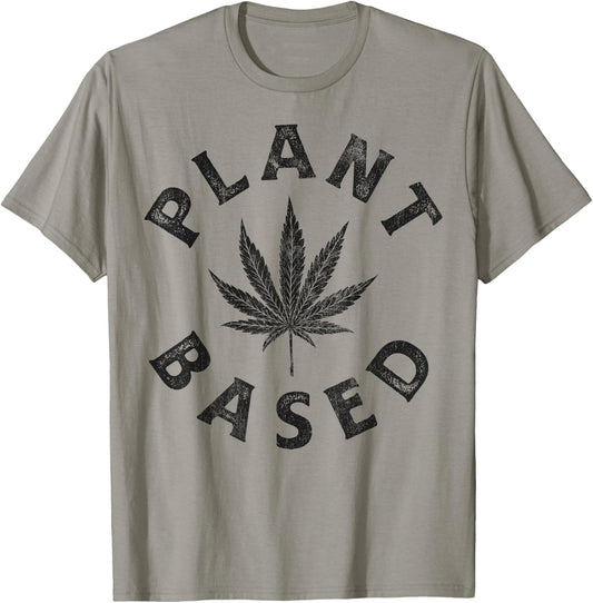 Plant Based Marijuana Leaf Weed Cannabis Pot Smoker Vintage T-Shirt - T-Shirt | Sand
