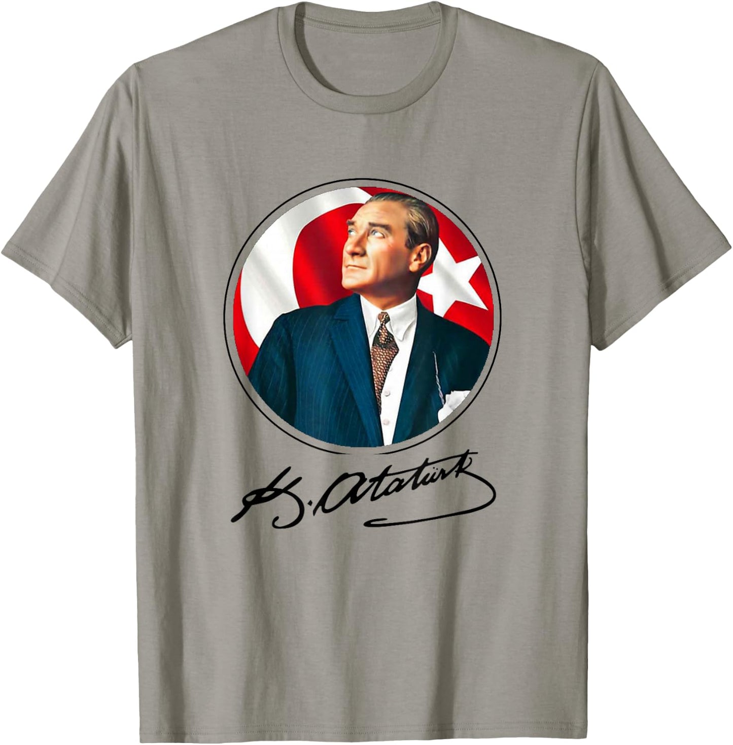 Mustafa Kemal Atatürk Imza Signature Turkey Atatürk gazi T-Shirt - T-Shirt | Sand