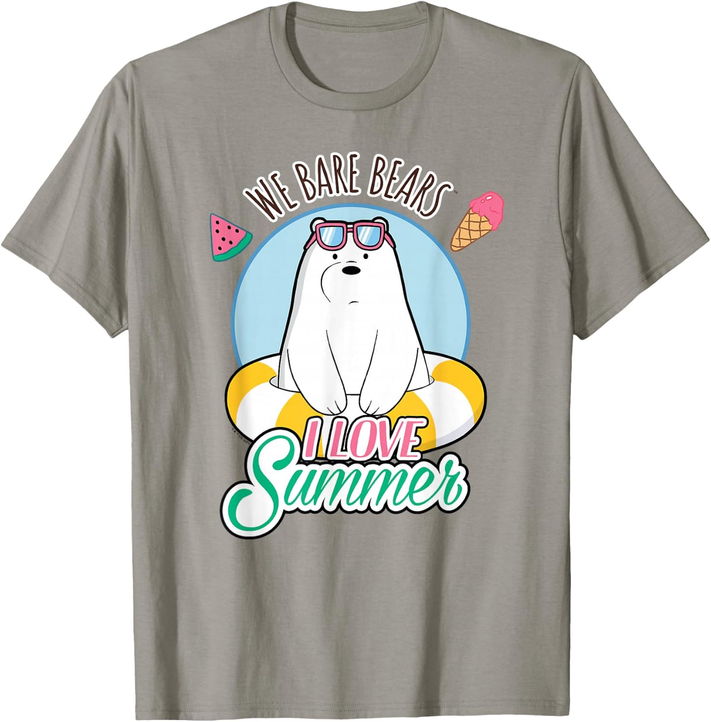We Bare Bears Ice Bear Loves Summer T-Shirt - T-Shirt | Sand