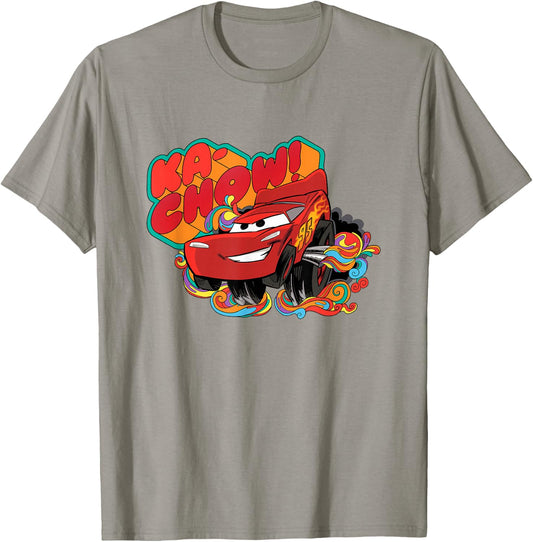 Disney Pixar Cars Ka-Chow! Lightning McQueen Colorful T-Shirt - T-Shirt | Sand