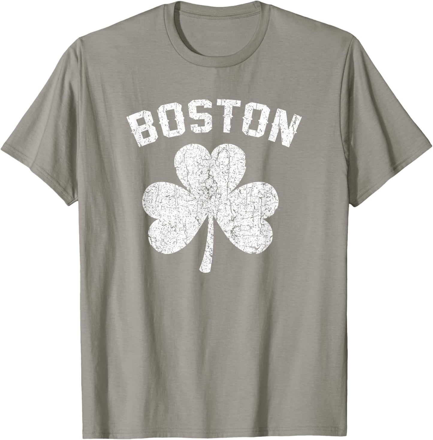Boston Shamrock Clover Irish Pride St Patrick's Day T-Shirt - T-Shirt | Sand