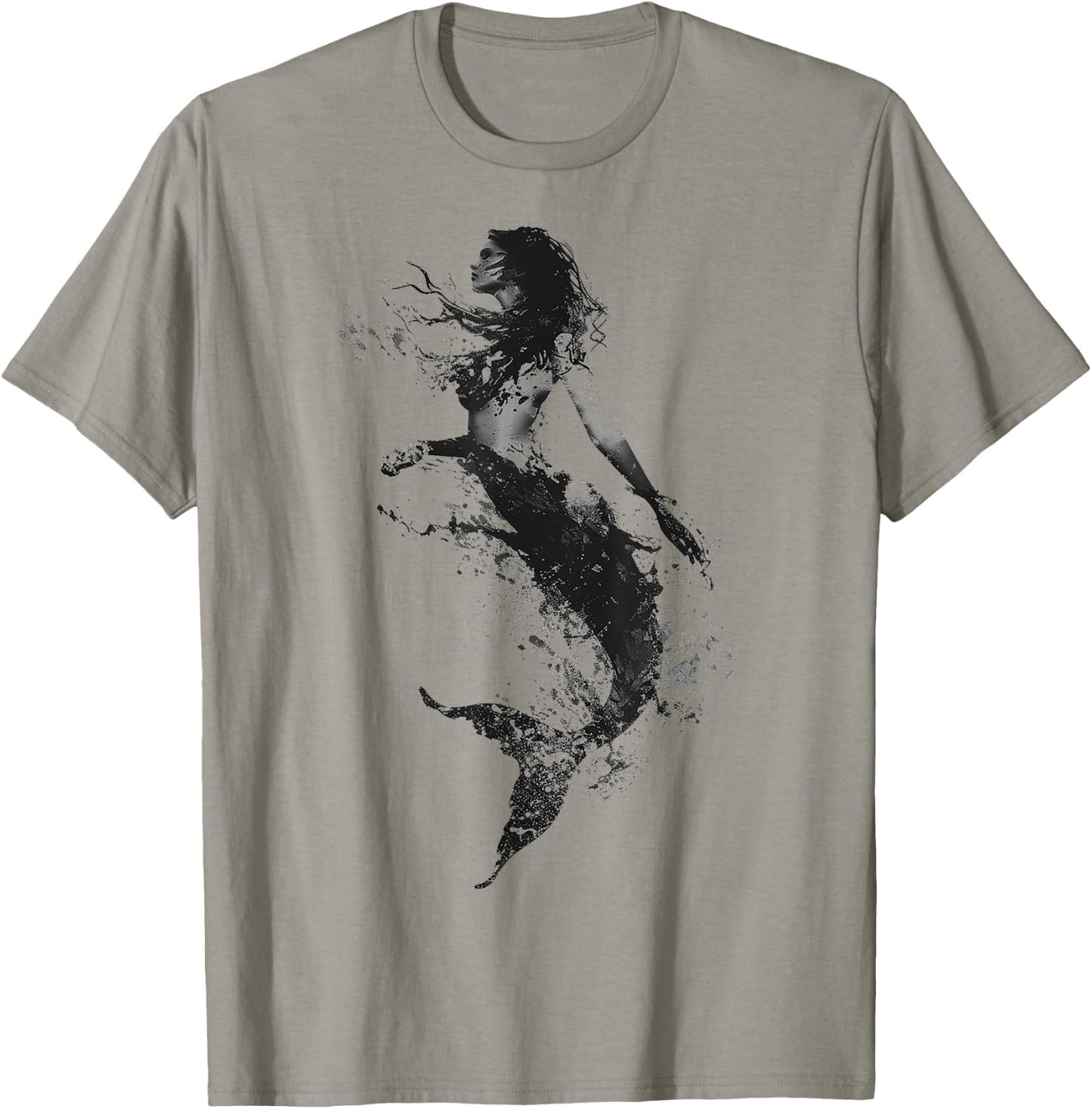 Mermaid Drawing Animal Art Mermaid T-Shirt - T-Shirt | Sand