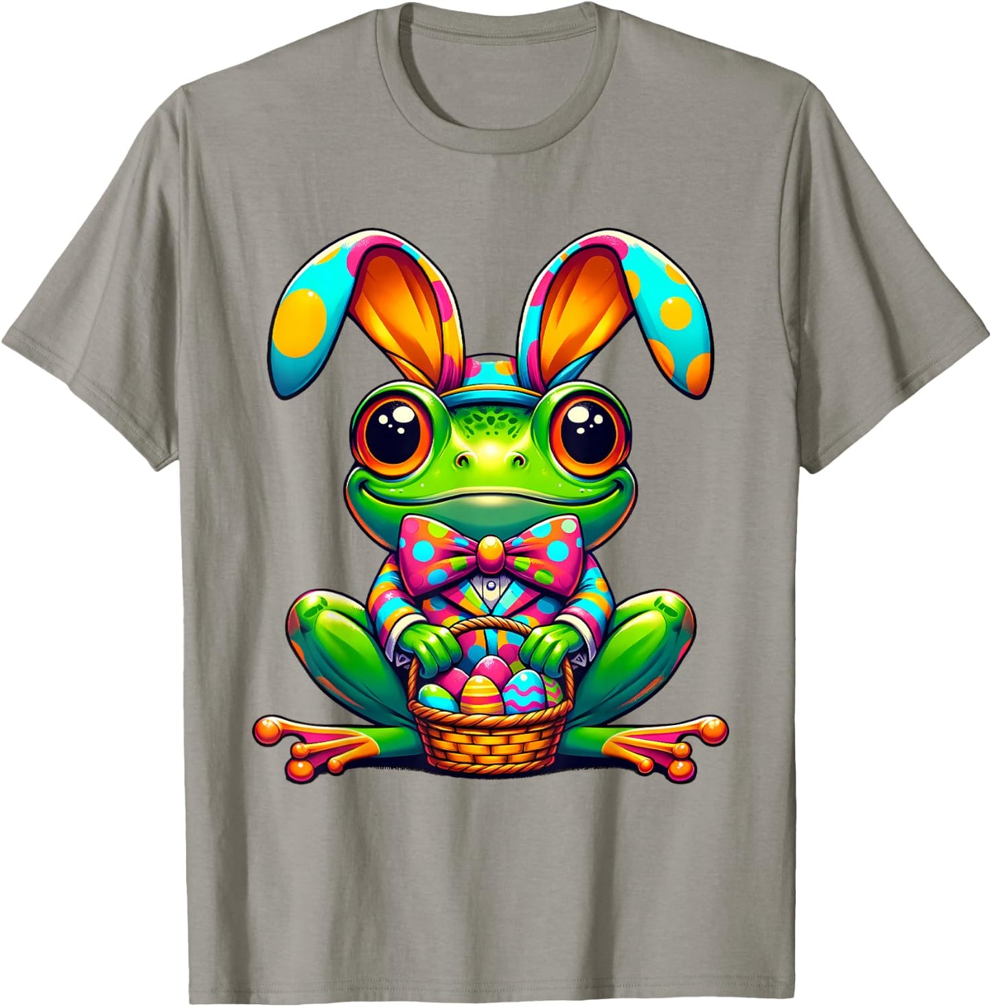 Easter Frog Bunny Ears Women Men Kids T-Shirt - T-Shirt | Sand
