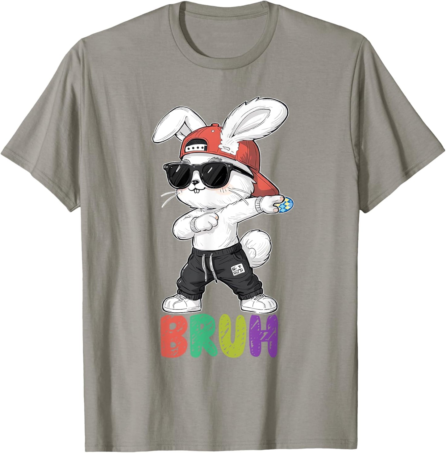 Bruh Meme Easter Day Dabbing Bunny Easter Bruh Boys Kids T-Shirt - T-Shirt | Sand