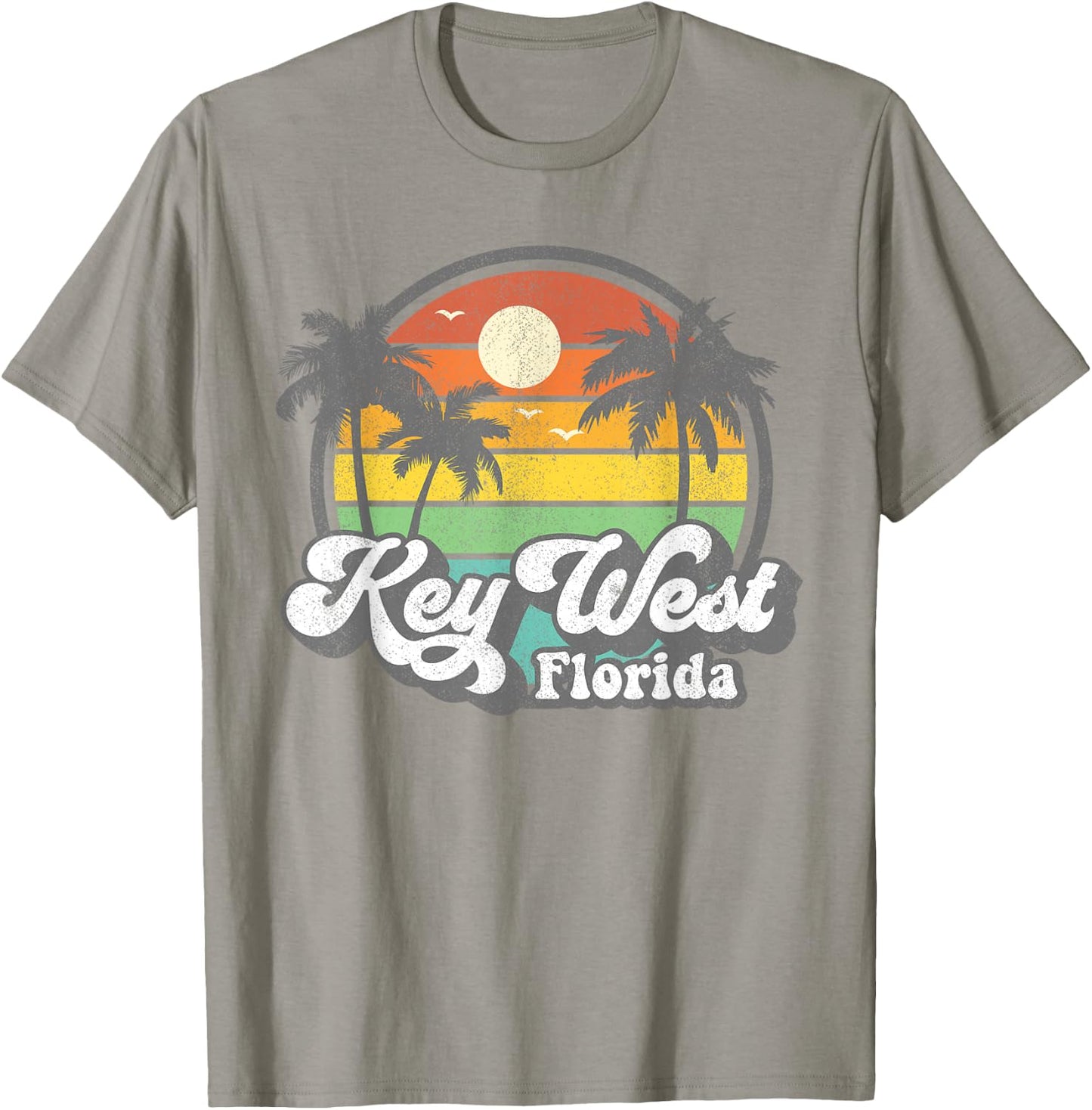 Vintage Key West Florida Keys Retro 70's Beach Vacation Gift T-Shirt - T-Shirt | Sand