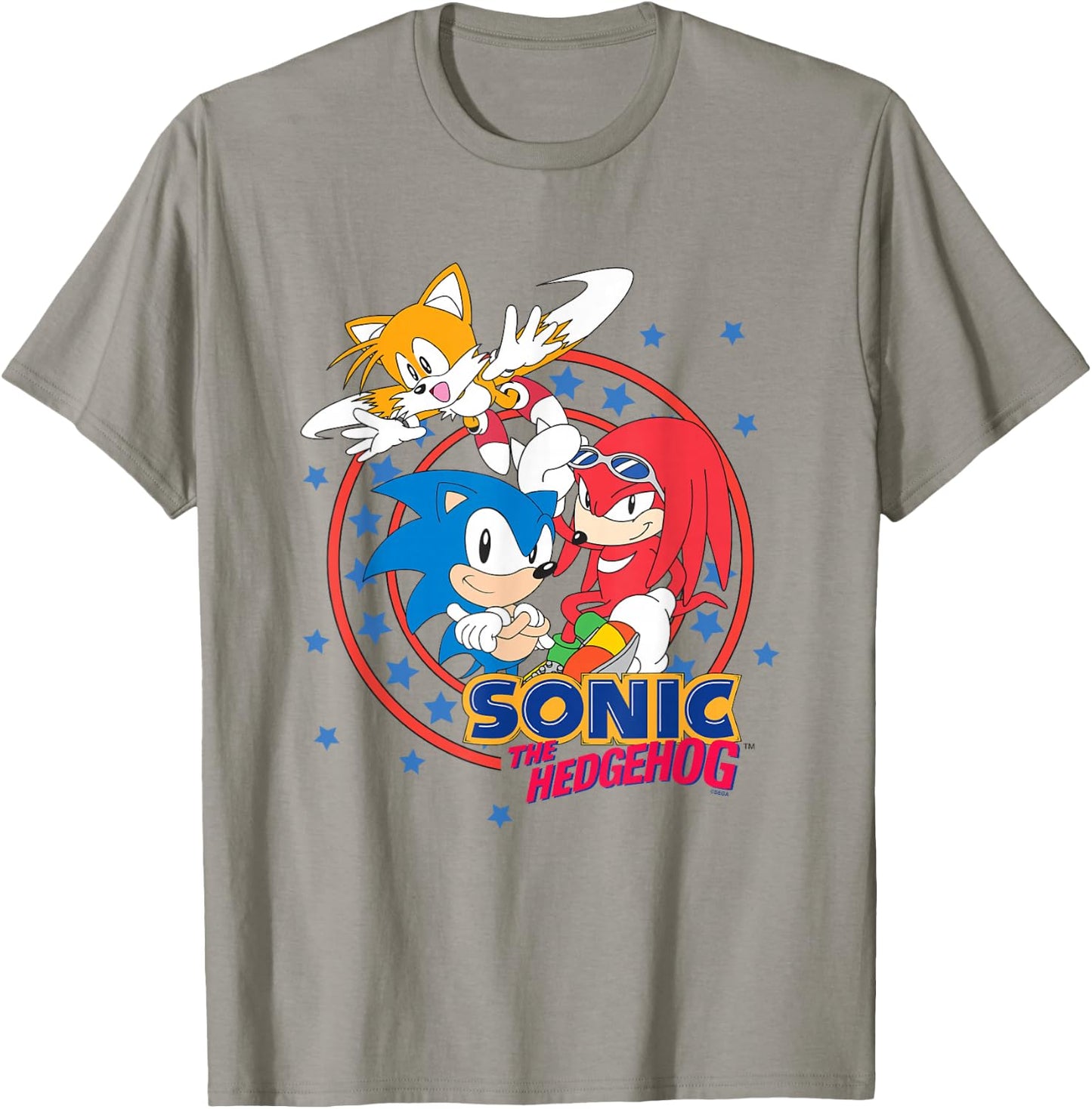 Sonic The Hedgehog Americana Team Sonic Star Spangled Logo T-Shirt - T-Shirt | Sand