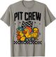 Checkered Rubber Ducky Racing Birthday Pit Crew Matching Car T-Shirt - T-Shirt | Sand