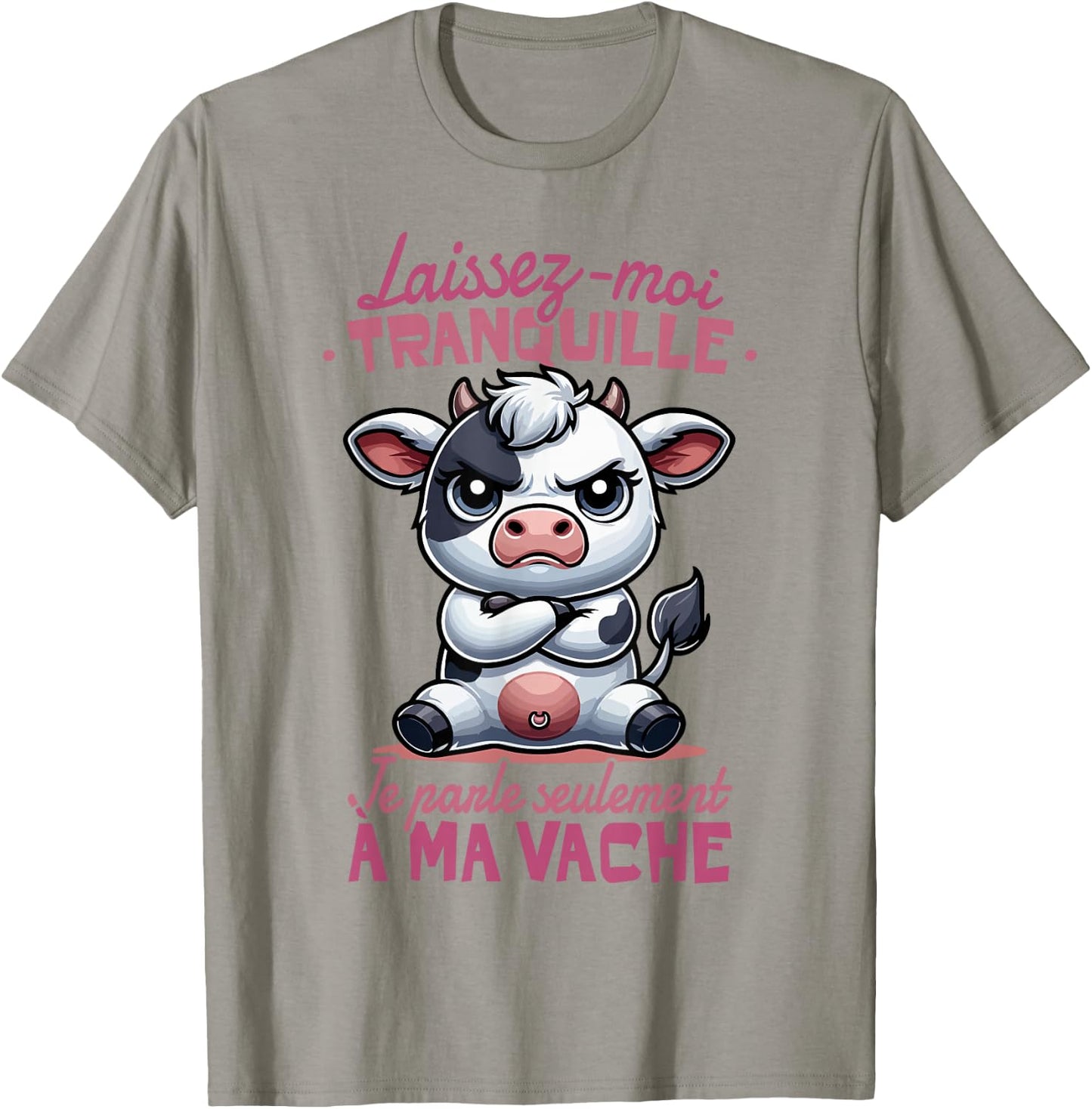 Funny Cow Woman Girl Child Talk to My Cow , white, S T-Shirt - T-Shirt | Sand