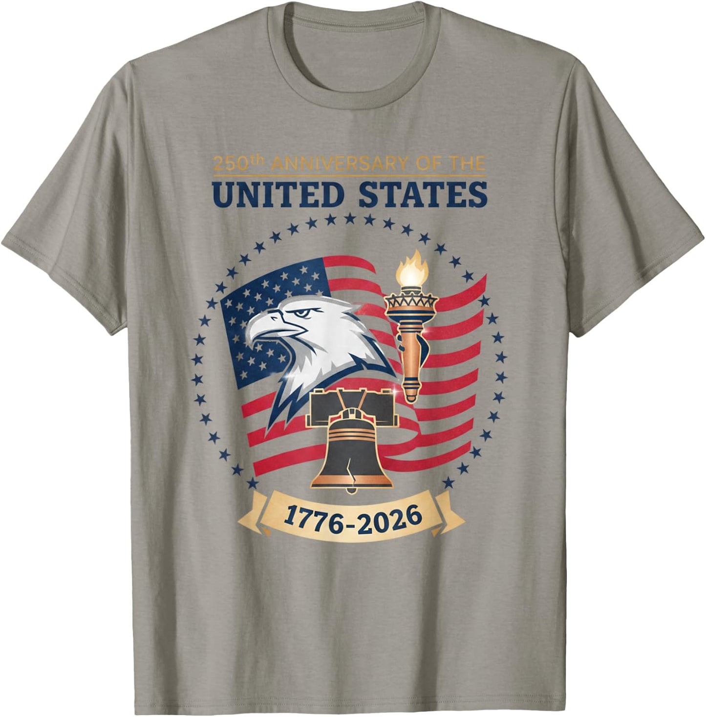 250th Anniversary USA 250 Years American Patriotic 4th July T-Shirt - T-Shirt | Sand