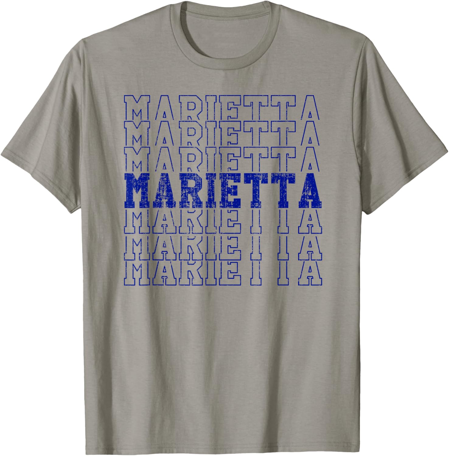 Trendy Retro Marietta GA Distressed T-Shirt - T-Shirt | Sand