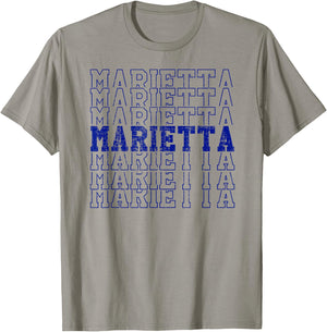Trendy Retro Marietta GA Distressed T-Shirt - T-Shirt | Sand