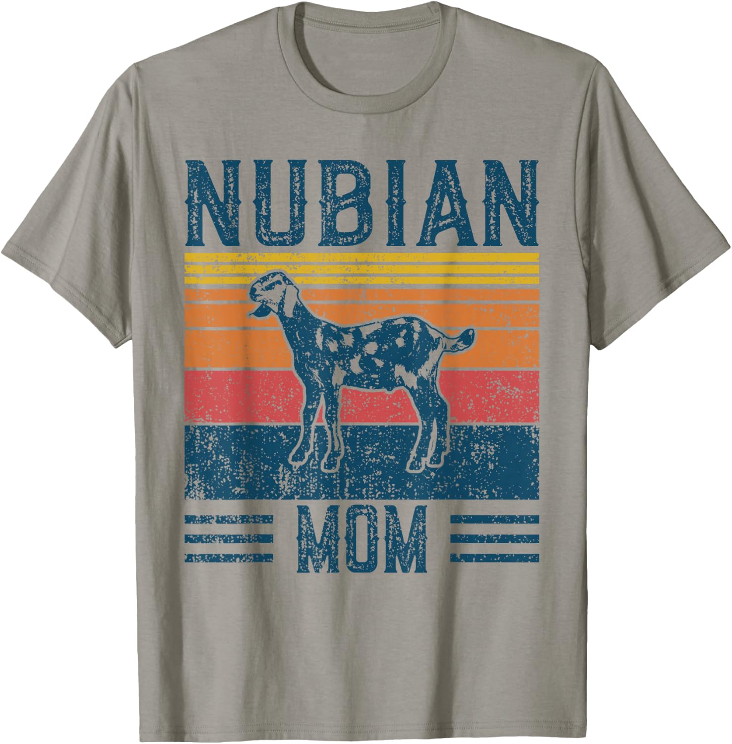 Best Goat Mom Women - Vintage Nubian Goat T-Shirt - T-Shirt | Sand