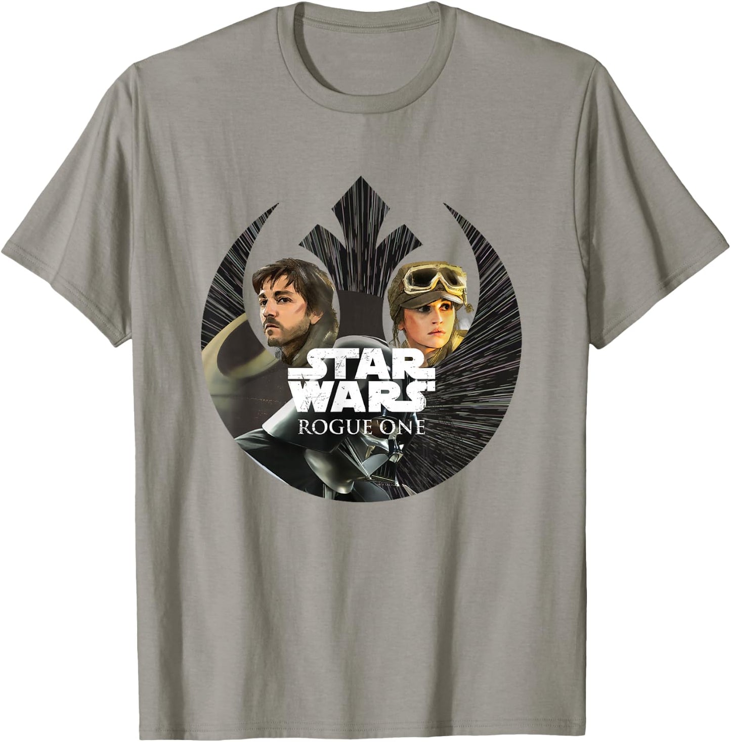 Star Wars Rogue One Cassian Jyn Iconic Rebel Resistance Logo T-Shirt - T-Shirt | Sand