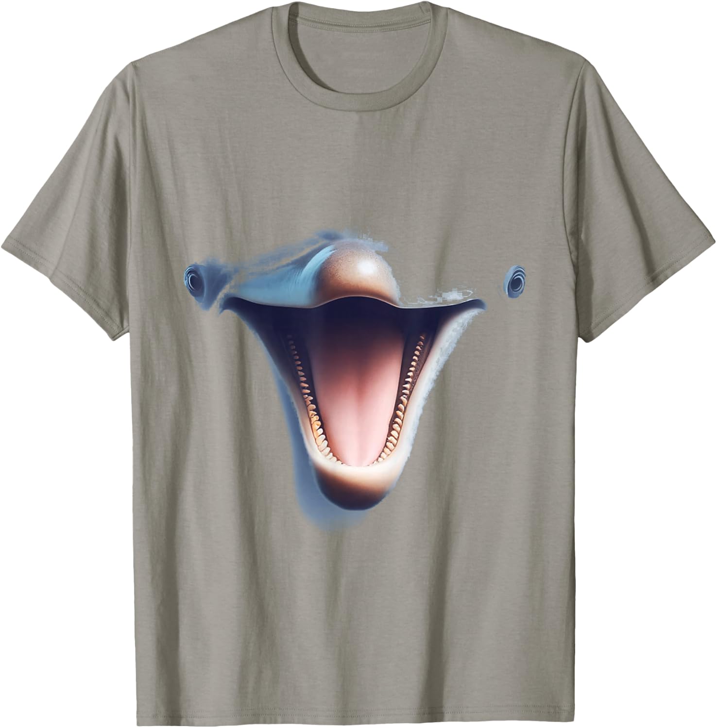 Dolphin Face, Funny Dolphin Spirit Costume , Blue, S T-Shirt - T-Shirt | Sand