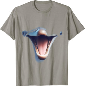 Dolphin Face, Funny Dolphin Spirit Costume , Blue, S T-Shirt - T-Shirt | Sand