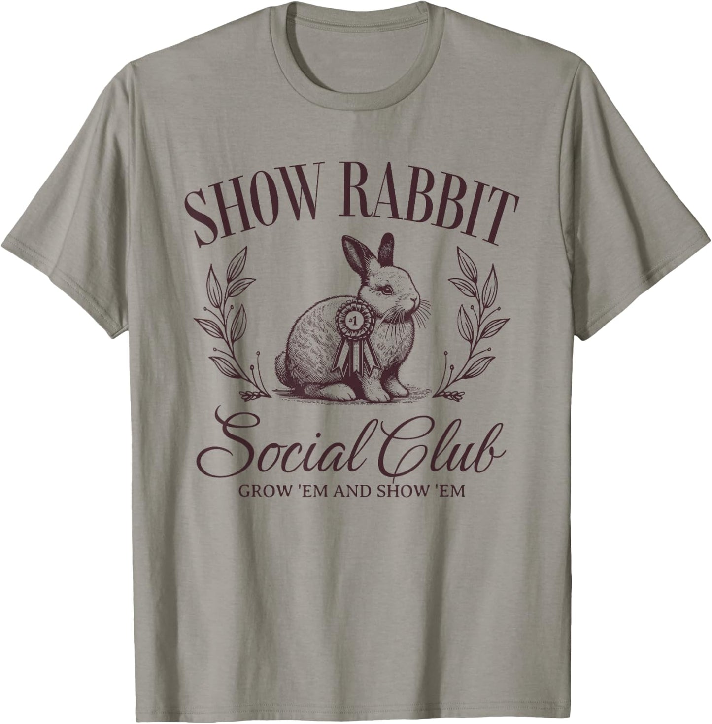 Show Rabbit Social Club Show Barn Mom Stock Show Agriculture T-Shirt - T-Shirt | Sand