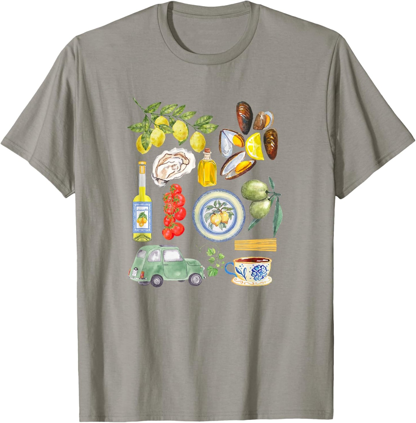 Italian summer Sardines tinned fish tomato girl food lover T-Shirt - T-Shirt | Sand